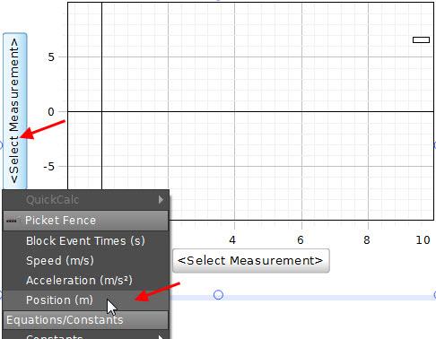 A graph display will appear. You now have two displays in the workbook page. (4) Begin recording data.