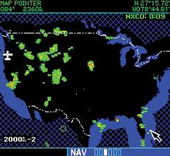 Continental US NEXRAD (CONUS) The Display CONUS NEXRAD selection shows NEXRAD radar information for the entire continental United States.