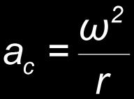 8.3 Equilibrium Centrifugal Force It also can be written in terms of angular velocity, as: Centripetal