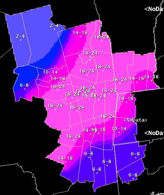 Total Snowfall Forecast 1 PM Wednesday - 1 PM Friday ACTIONS: Everyone wants the TIMING of the storm. Start/end times of precipitation. Start/end times of the heavy precipitation.
