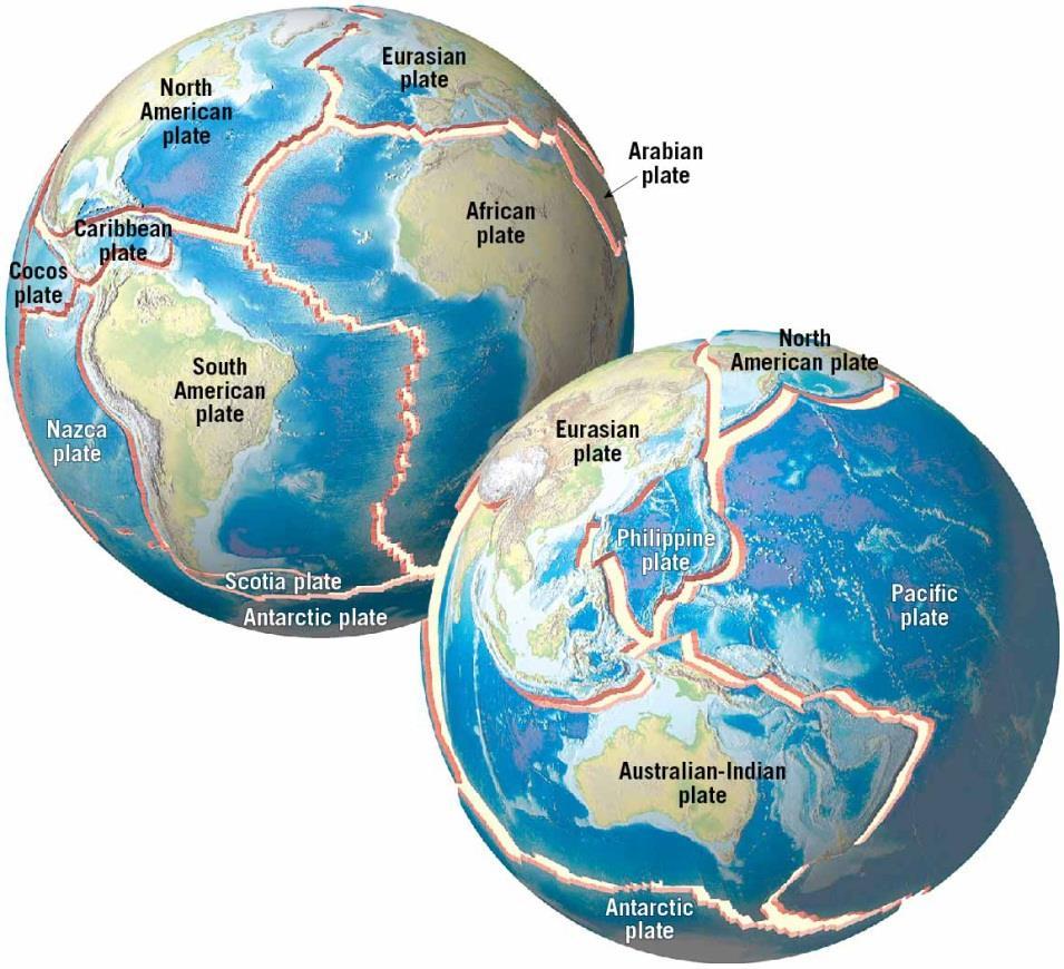 The Theory of Plate Tectonics Lithosphere is broken into irregular plates Plates