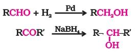 Reduction of aldehydes and
