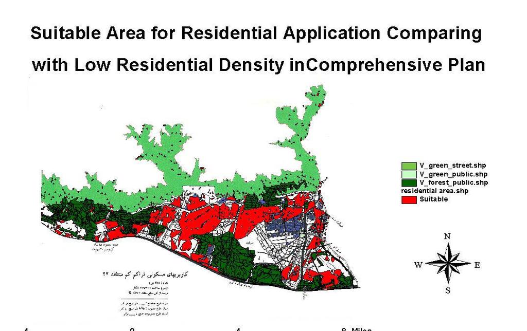 Figure 4: Suitable area for residential application comparing with low residential density in comprehensive plan CONTACT Dr.