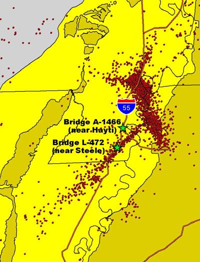 Geology and Seismicity - 38 New Madrid Seismic Zone Seismicity and its Relationship to the Study Area I-55 passes through the NMSZ.