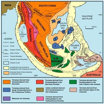 Myanmar Tectonics Myanmar -Ancient and Modern Highly unusual tectonic setting in SE Asia Part of the Ancient Jigsaw Puzzle and also an extension of the modern Sunda- Banda