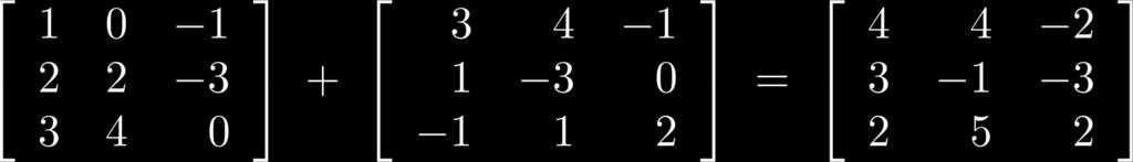 Matrix Arithmetic: Addition Defintion: Let A = [a ij ] and B = [b ij ] be m n matrices.