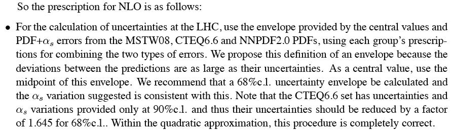 PDF4LHC recommendations(arxiv:1101.