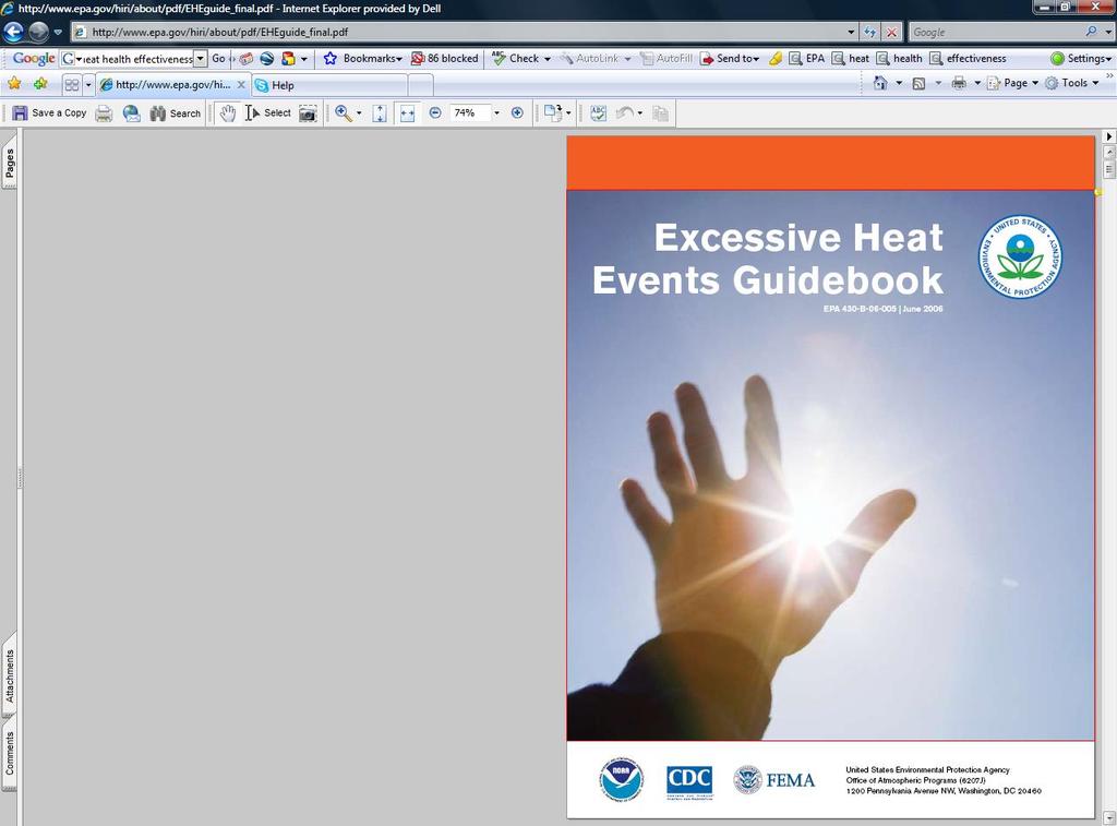 Excessive Heat Events Guidebook, published by the U.S.