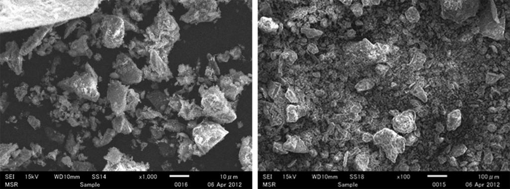 Ceramic Pellet for Arsenic Removal a b Fig. 1. Scanning electron microscopy image of iron mixed ceramic pellet (IMCP): (a) unused IMCP and (b) after 120 hr of adsorption of arsenic by IMCP. a b Fig. 2.