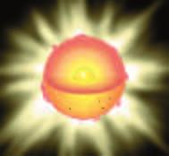 Structure of the Sun Because the sun is made of gas, no sharp boundaries exist between its various layers.