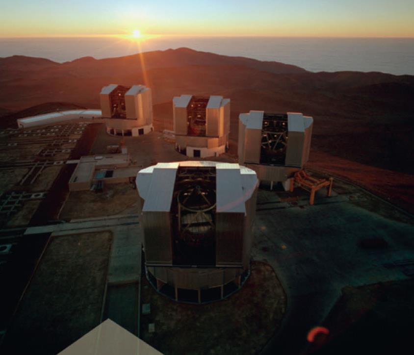 Observatories on Earth Optical and Radio The VLT actually consists of four telescopes, each with a computer-controlled mirror 8.