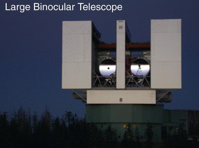 Observatories on Earth Optical and Radio Italian and American astronomers have built