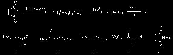 26. 28. Which of the following compounds would be the strongest base When cyclizes in basic solution, which of these compounds will be formed 27. What is the final product, C 29.