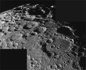 (diameter about 100 km). This image show the south pole of the moon.