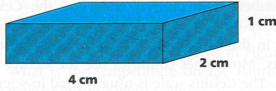 مشاءج حج ا سائ ٠ جة ا ٠ ى تى ا ع ١ ا ف ست سطح ا سائ ا مشأ ا عال ح األلشب ماع ا سطح ا معش سائ 2- Volume of regular solids: The volume of a solid can be measured in cubic centimeters.