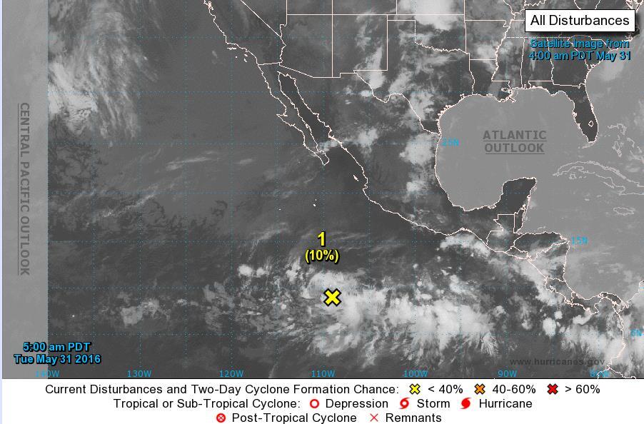 Tropical Outlook Pacific Disturbance 1: (As of 2:00 a.m.