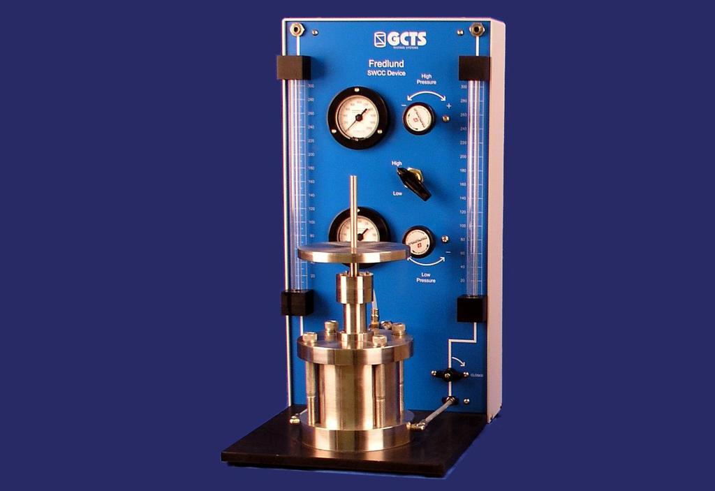 Figure 1.1. Oedometer pressure plate device, SWC-150 (GCTS, 2004) One of the major uses of the SWCC is for estimating properties of unsaturated soils such as unsaturated hydraulic conductivity function.