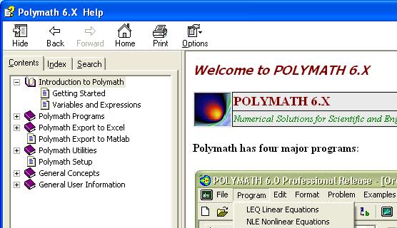 3. Read the section titled Introduction to Polymath both getting started and Variables and expressions and answer the following questions typed into a word document to be submitted at the end of the