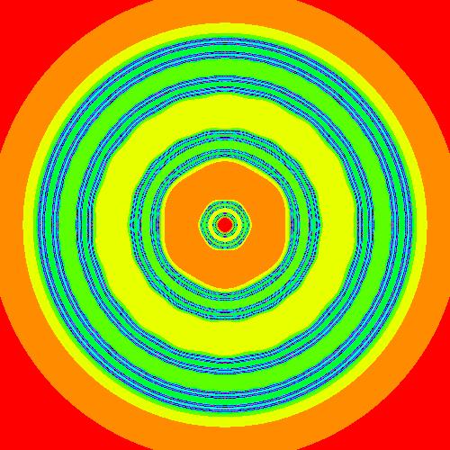 0001 drawn from the McMullen domain. The Julia set is a Cantor set of simple closed curves.