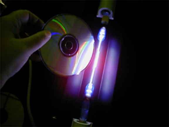 electrical fields as in gas discharge tubes.