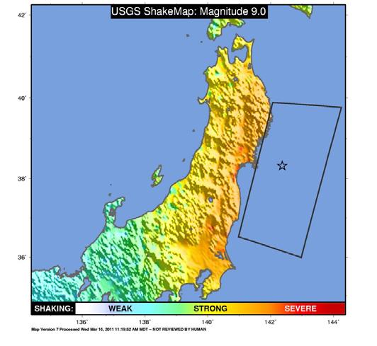 Figure. Bare shake map (map version 7 processed Wed Mar 6, ) available at http://earthquake.usgs.gov/earthquakes/shakemap/global/shake/cxgp/.