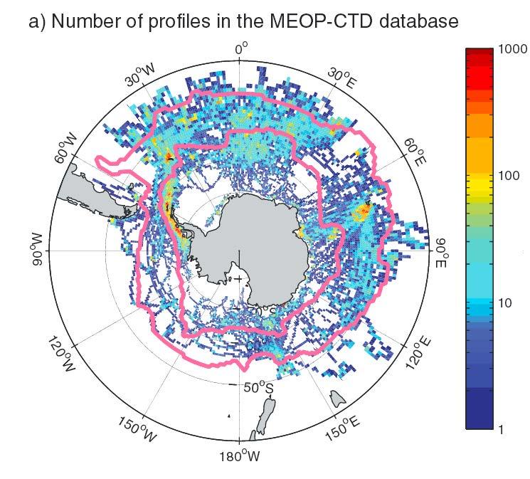 sampling of temperature and salinity in the sea ice zone (Figure 18).