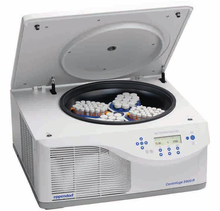 Get Even More Capacity - 5920 R NEW! Centrifuge 5920 R is the new benchmark in capacity and performance.