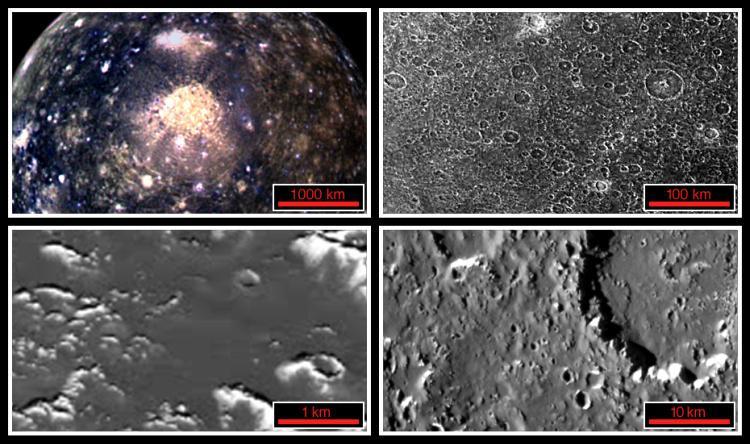 Callisto Features This is Callisto at several different scales.