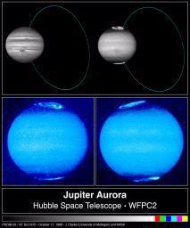 Auroras on Jupiter These are images of an