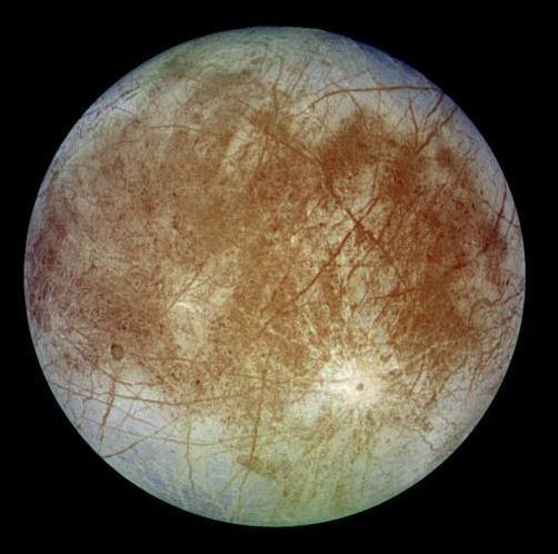 Europa Mass: 4.8 x 10 22 kg Diameter: 1560 km Density: 3.014 gm/cm 3 Rotation: Synchronous Revolution: 3.55 days Surface gravity: 1.