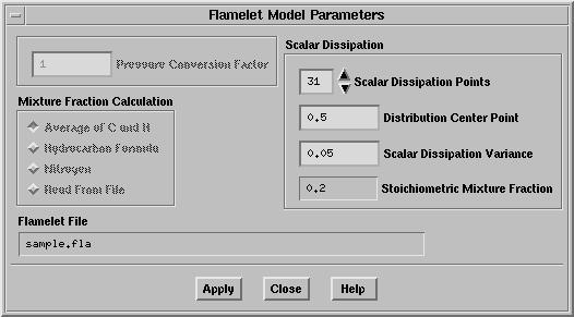 Modeling Non-Premixed Combustion Figure 14.4.4: The Flamelet Model Parameters Panel!