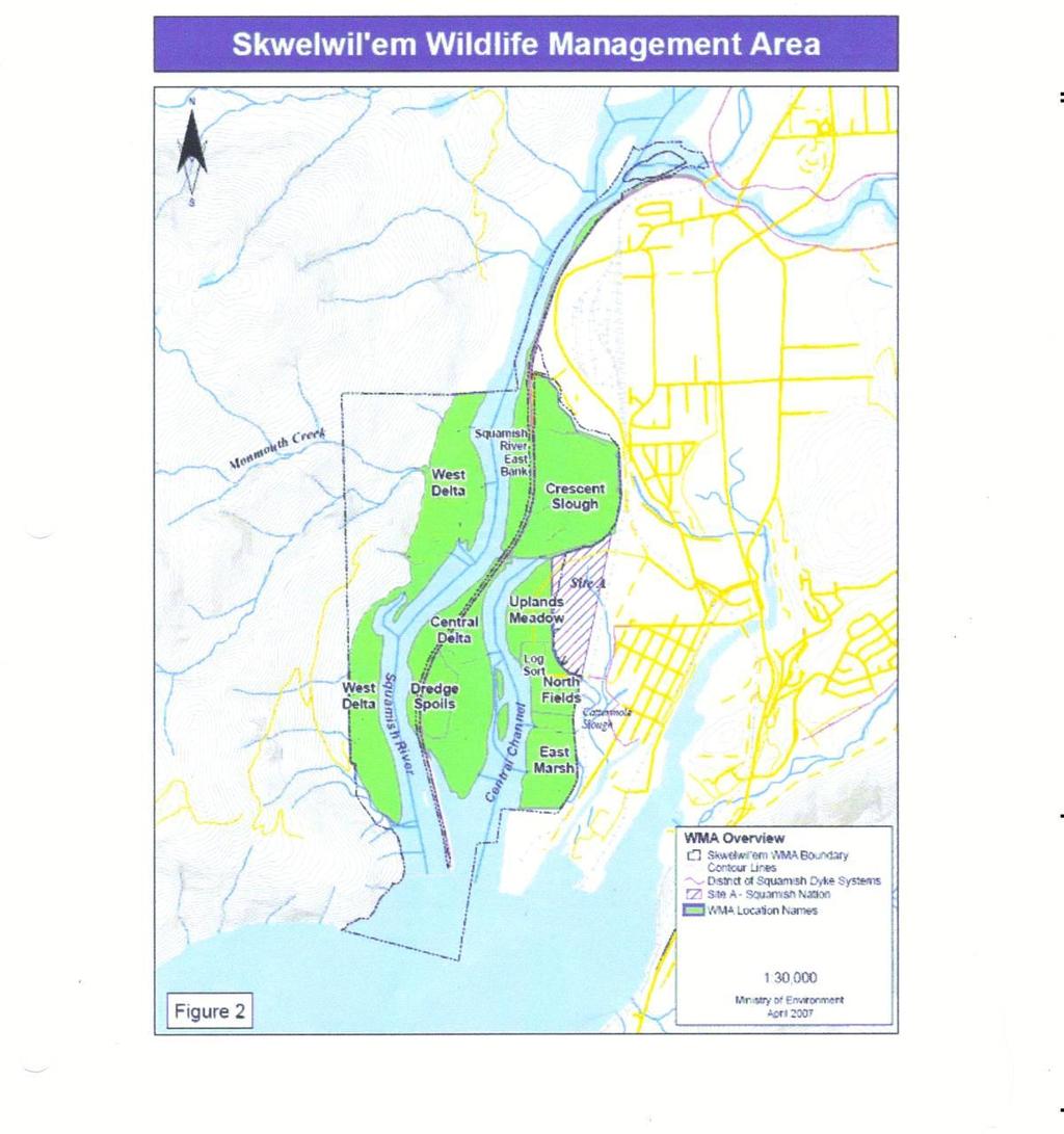 Fig. 1: Squamish Estuary Wildlife Management Area (taken from the Estuary