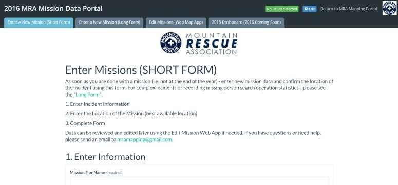 2016 Mission Data Portal