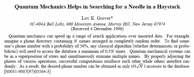 Grover s search algorithm L.K.