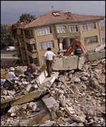 How Earthquakes Cause Damage " The severe shaking provided by seismic waves can damage or destroy buildings and bridges, topple utility poles, and