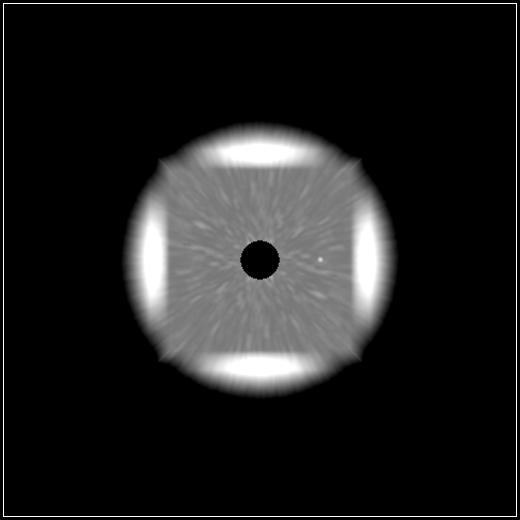 characteristic PSFs (Figure 1) with a corrected dark hole defined in size by the highest controllable spatial frequency and an uncorrected seeing halo beyond.