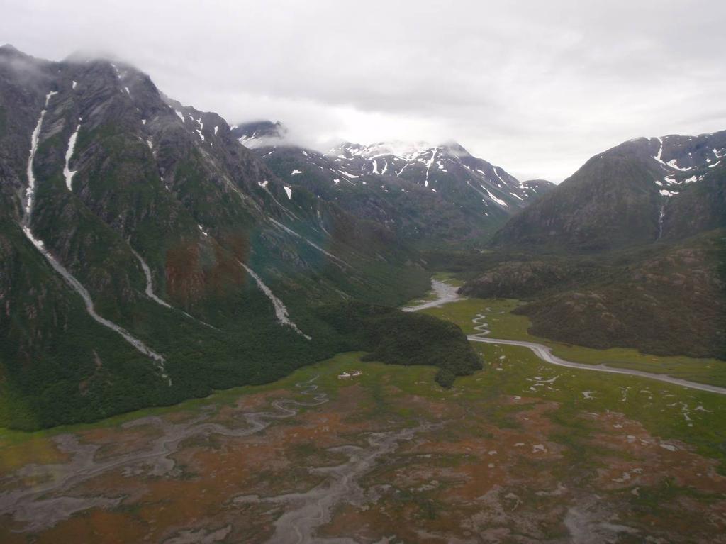 PHOTO 28-12: View to the north up the Iniskin River valley