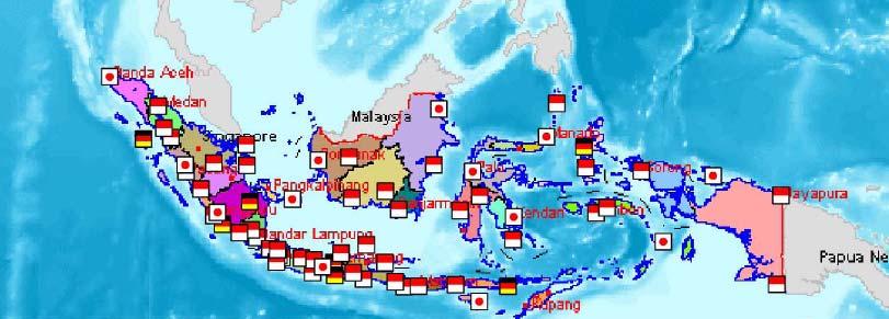 3. Ground Motion Data and Records (1): Collection and check of availability a. Elaboration of a representative database Indonesia has 64 seismic stations for 33 provinces.