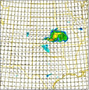 9km_alldata_c and 9km_alldata are again nearly identical, with 9km_standard showing a nearly identical in position but considerably weaker MCS.