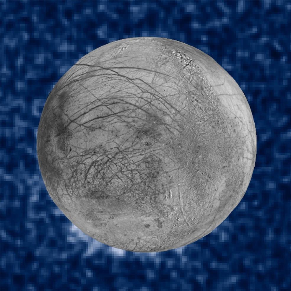 Fig. 18 Possible water plume erupting from Europa's