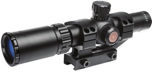 turrets and MOA based reticle for simplied adjustments, tracking, and holdover. Included APTUS-M1 mount for a strong hold and ideal mounting position on modern sporting ries Illuminated TacPlex (T.P.R.