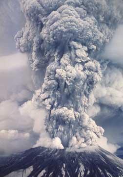 Types of Eruptions Explosive >95% of erupted magma is tephra Effusive (Flood Basalt) >95% of