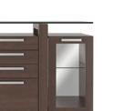 W X H ½ Chrome knobs and handles 5 drawers, 2