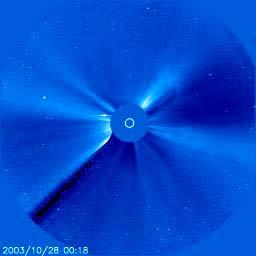 Impact of Plasmas & Particles A CME headed Earthwards SEPs acceleration starts when the CME is close to the Sun (a few Rs) SEPs reach SOHO (located along