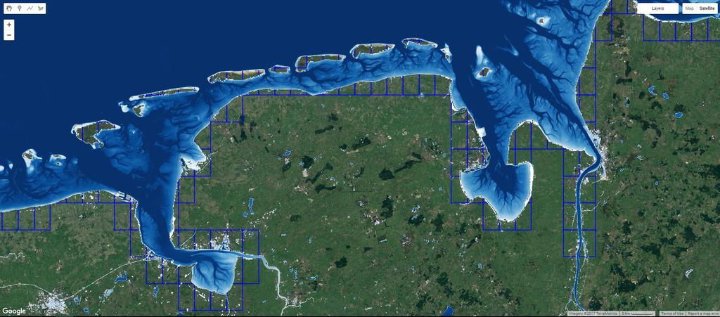 European coastline Wadden Sea area as test