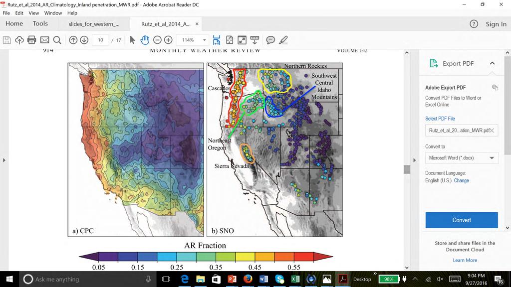 , 2015 Climatological Characteristics of Atmospheric Rivers and Their Inland