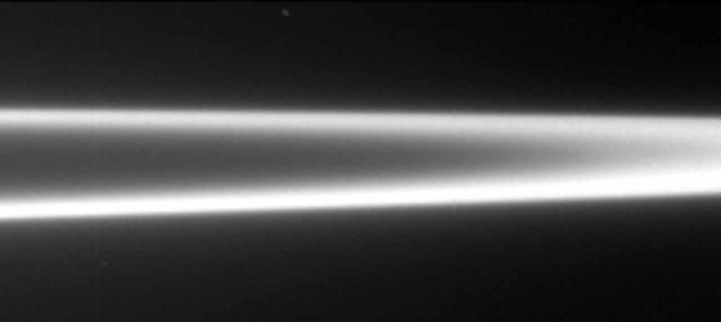 The ring system of Jupiter was imaged by the Galileo spacecraft on November 9, 1996.