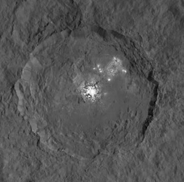 FIGURE 13.12 White Spots in a Larger Crater on Ceres.