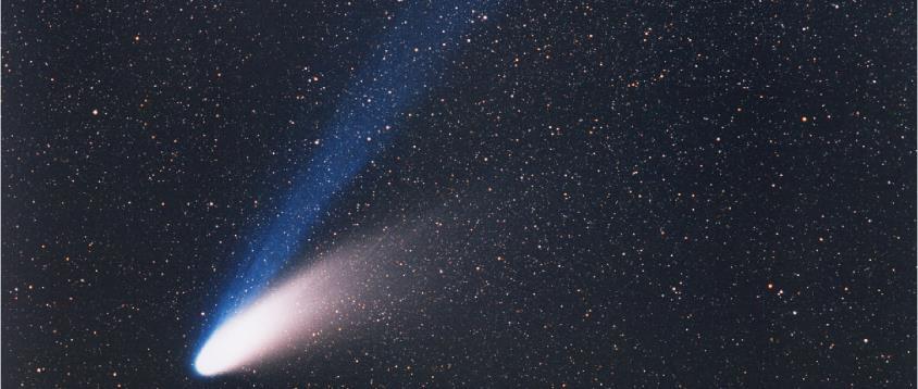 FIGURE 13.1 Hale-Bopp. Comet Hale-Bopp was one of the most attractive and easily visible comets of the twentieth century. It is shown here as it appeared in the sky in March 1997.