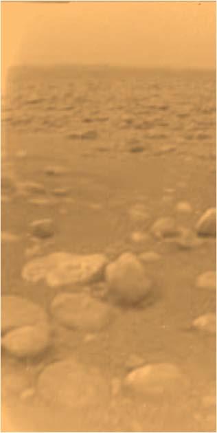 Like Earth, but Very Different Cassini-Huygens was able to map out the surface of Titan through the